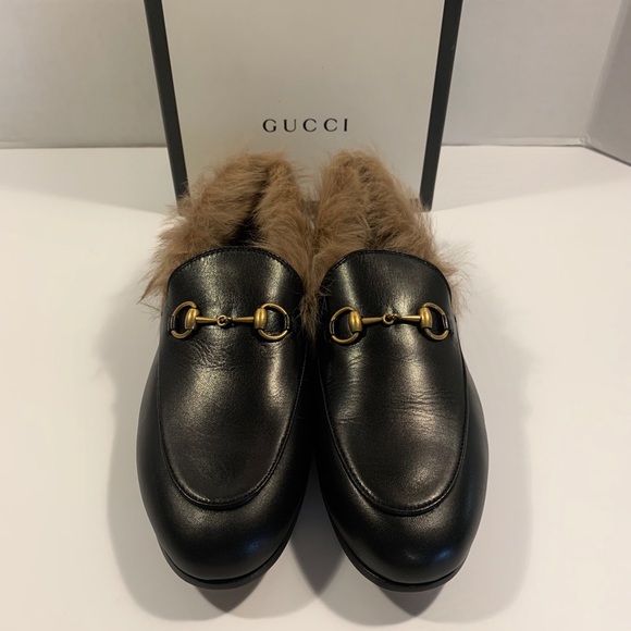 NWT Gucci Jordaan Fur Loafers 37.5 - Picture 2 of 6